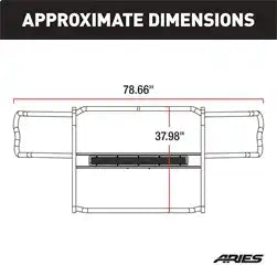 ARIES P3067 - Pro Series Black Steel Grille Guard, Select Ford F-250, F-350, F-450, F-550