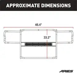 ARIES P4088 - Pro Series Black Steel Grille Guard, Select Chevrolet Colorado, GMC Canyon