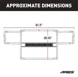 ARIES P4091 - Pro Series Black Steel Grille Guard, Select Chevrolet Silverado 1500