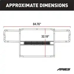 ARIES P5056 - Pro Series Black Steel Grille Guard, Select Dodge, Ram 2500, 3500