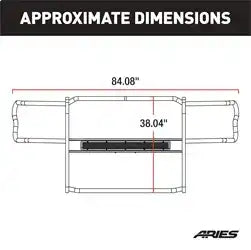 ARIES P9052 - Pro Series Black Steel Grille Guard, Select Nissan Titan XD