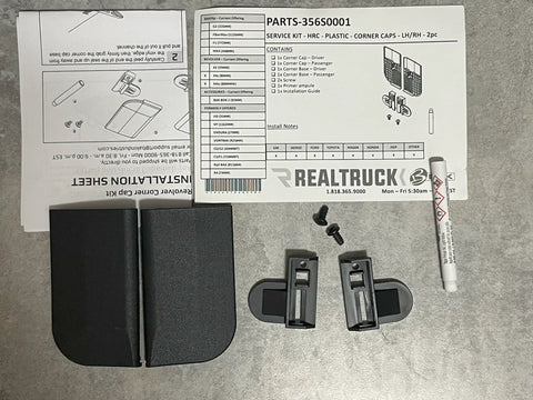 BAK Industries PARTS-356S0001 Plastic Corner Caps 2 Pc