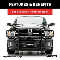 ARIES PC10OB - Pro Series 30-Inch Black Steel Grille Guard Light Bar Cover Plate