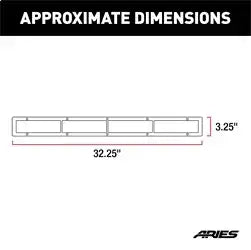 ARIES PC30OB - Pro Series 30-Inch Black Steel Grille Guard Light Bar Cover Plate
