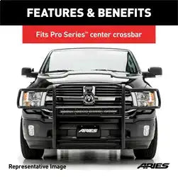 ARIES PC30OB - Pro Series 30-Inch Black Steel Grille Guard Light Bar Cover Plate