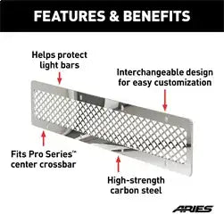 ARIES PJ20MS - Pro Series 20-Inch Polished Stainless Light Bar Cover Plate