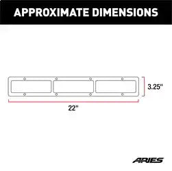 ARIES PJ20OS - Pro Series 20-Inch Brushed Stainless Light Bar Cover Plate