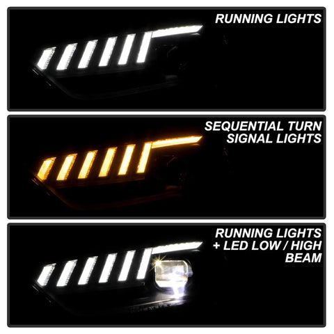 Spyder Auto 5088345 (Spyder Apex) High-Power LED Module ( Low Beam ) Equipped Headlights - Black