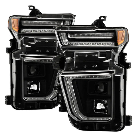 Spyder Auto 5088796 (Spyder Signature) Projector Headlights - Sequential LED Turn Signal Lights Black