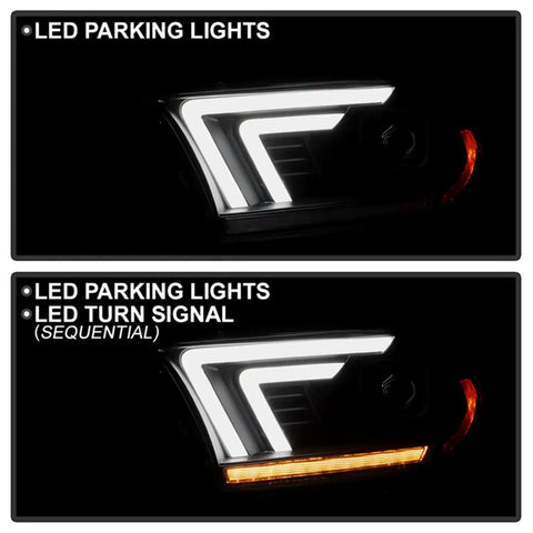 Spyder Auto 5088680 (Spyder Signature) Projector Headlights - Sequential LED Turn Signal Lights Black
