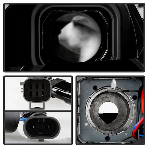 Spyder Auto 5088680 (Spyder Signature) Projector Headlights - Sequential LED Turn Signal Lights Black