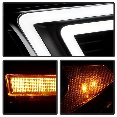 Spyder Auto 5088680 (Spyder Signature) Projector Headlights - Sequential LED Turn Signal Lights Black