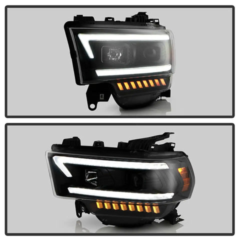Spyder Auto 5088611 (Spyder Signature) Projector Headlights - Sequential LED Turn Signal Lights Black