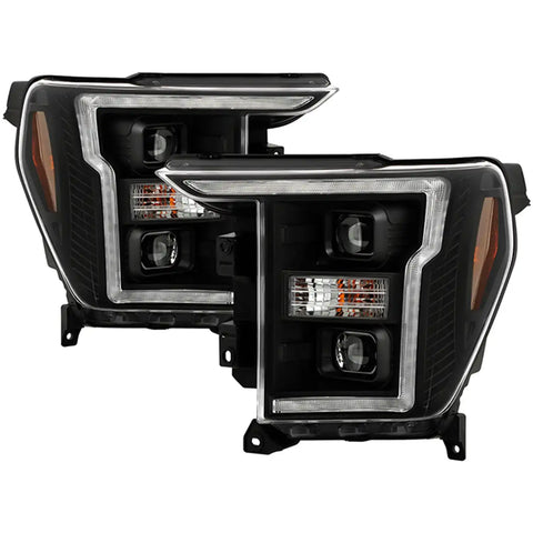 Spyder Auto 5088703 (Spyder Signature) Projector Headlights - LED Crystal Light Bar Parking Lights Black