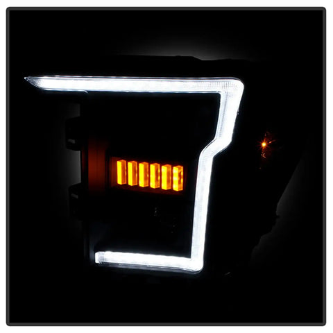 Spyder Auto 5088710 (Spyder Signature) Projector Headlights - Sequential LED Turn Signal Lights Black