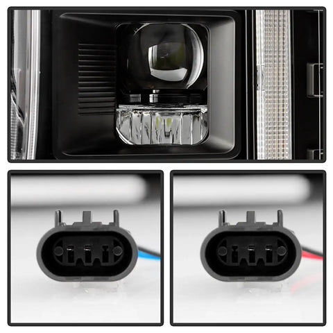 Spyder Auto 5088635 (Spyder Apex) High-Power LED Module ( Low Beam ) Equipped Headlights - Black