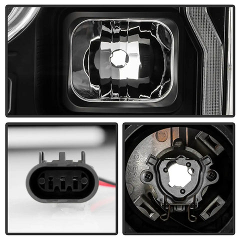 Spyder Auto 5088628 (Spyder Signature) Projector Headlights - Sequential LED Turn Signal Lights Black