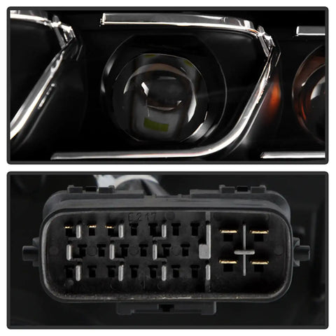 Spyder Auto 5088826 (Spyder Apex) High-Power LED Module (High Beam And Low Beam) Equipped Headlights - Black