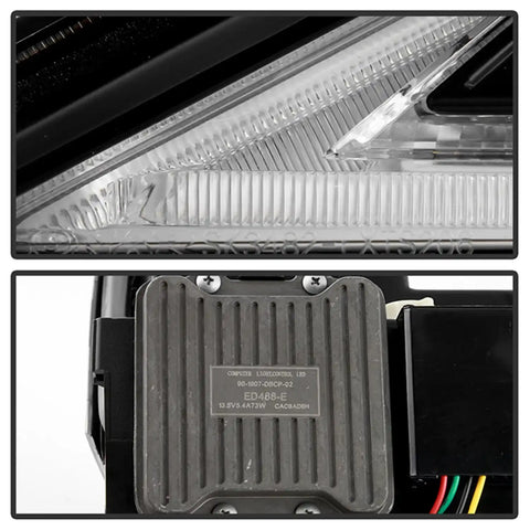 Spyder Auto 5088826 (Spyder Apex) High-Power LED Module (High Beam And Low Beam) Equipped Headlights - Black