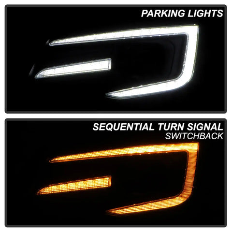 Spyder Auto 5088451 (Spyder Signature) Headlights - Sequential LED Turn Signal Black