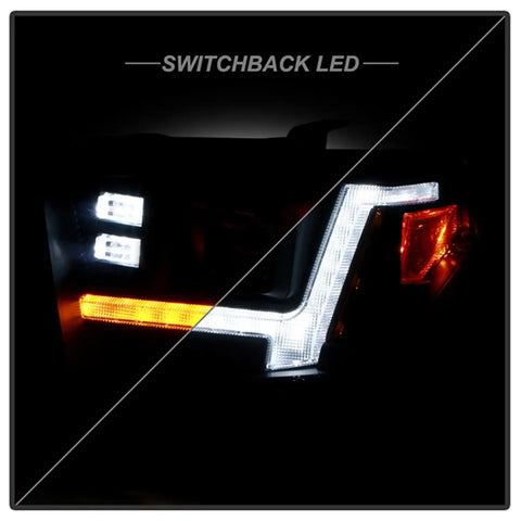 Spyder Auto 5088802 (Spyder Signature) Projector Headlights - Switch Back Sequential LED Turn Signal Light Black