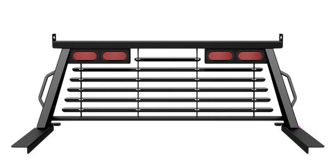 B&W Trailer Hitches PUCP7523BA - Custom Headache Rack w/ LED Brake, Turn, Tail Lights for Ford Trucks