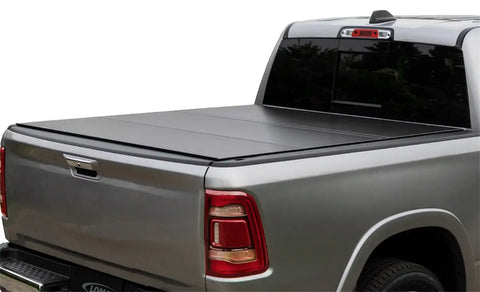 ACCESS B1040039 - LOMAX, Hard Tri-Fold Cover Matte Black Finish Single Rail 19-ON RAM 1500 5' 7" BOX (W/O RAMBOX)