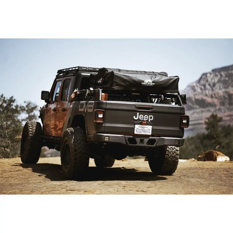 DV8 Offroad RBGL-05 20-22 GLADIATOR ULTRA SLIM HIGH CLEARANCE REAR BUMPER w/ BUILT IN HITCH & STEPS