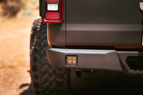 DV8 Offroad RBGL-05 20-22 GLADIATOR ULTRA SLIM HIGH CLEARANCE REAR BUMPER w/ BUILT IN HITCH & STEPS