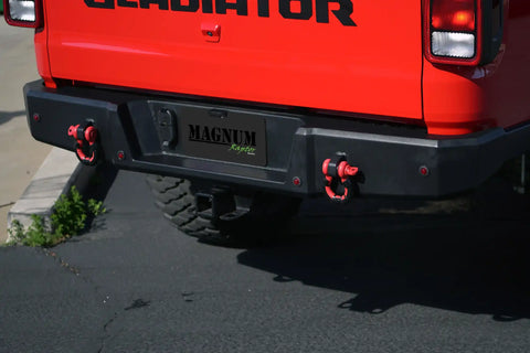 Raptor Series RBM06JPN Magnum - Rear Bumpers Black Textured Alloy Steel 20-24 Jeep Gladiator