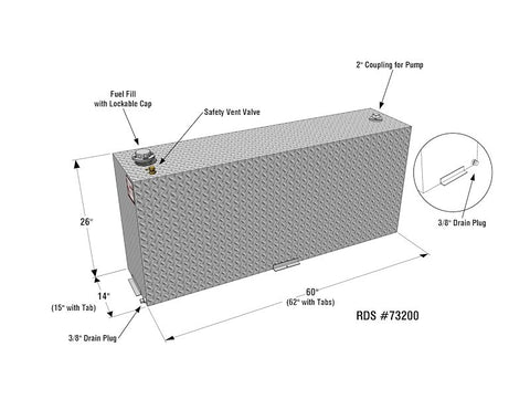 RDS MFG INC 73200PC TRANSFER TANK 90GAL