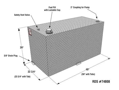 RDS MFG INC 74808 RECTANGULAR TRANSFER TANK