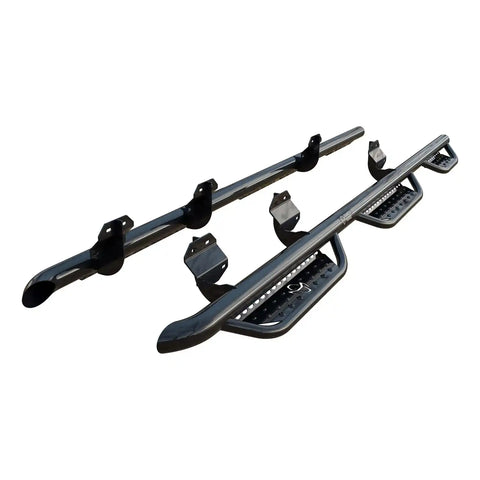 Ranch Hand RSF17DC8B6S Nerf Bar - Truck Wheel to Wheel With Drop Down Steps With Be