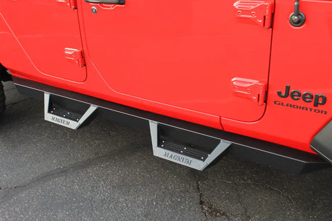 Raptor Series RTS40JP Magnum RT - Drop Steps Black Textured Alloy Steel 20-24 Jeep Gladiator