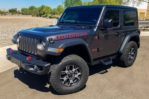 Raptor Series RTS46JP Magnum RT - Drop Steps Black Textured Alloy Steel 07-18 Jeep Wrangler JK 2 Door