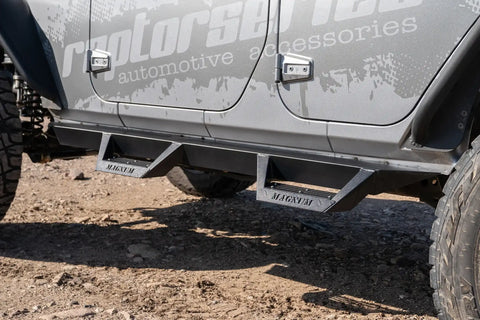 Raptor Series RTS71JP Magnum RT - Drop Steps Black Textured Alloy Steel 07-18 Jeep Wrangler JK/JKU 4-Door