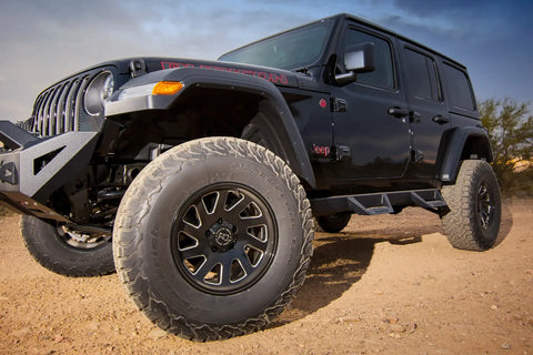 Raptor Series RTS74JP Magnum RT - Drop Steps Black Textured Alloy Steel 18-24 Jeep Wrangler JL/JLU 4-Door