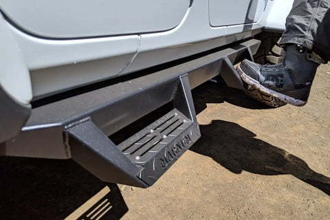 Raptor Series RTS74JP Magnum RT - Drop Steps Black Textured Alloy Steel 18-24 Jeep Wrangler JL/JLU 4-Door