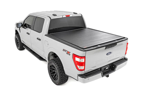 Rough Country 50221550 Hard Roll Up Bed Cover 5'7" Bed Ford F-150 (15-25) F-150 Lightning (22-24)