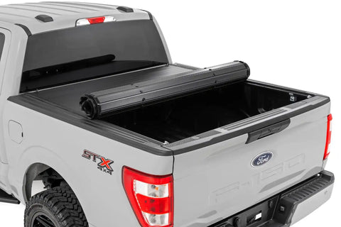 Rough Country 50221550 Hard Roll Up Bed Cover 5'7" Bed Ford F-150 (15-25) F-150 Lightning (22-24)