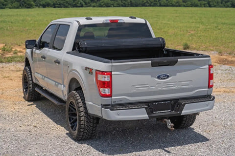Rough Country 50221550 Hard Roll Up Bed Cover 5'7" Bed Ford F-150 (15-25) F-150 Lightning (22-24)
