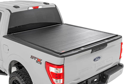 Rough Country 50221550 Hard Roll Up Bed Cover 5'7" Bed Ford F-150 (15-25) F-150 Lightning (22-24)