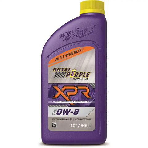 Royal Purple 01009 Oil XPR Racing SAE 0W-8 Synthetic 1 Quart Bottle Single