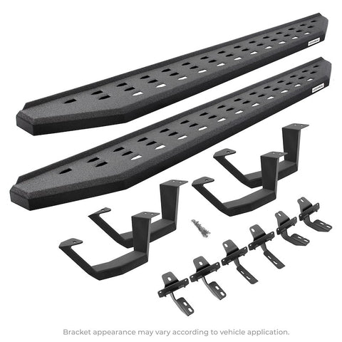 Go Rhino 6944328020PC RB20 Running Boards W/Mounting Brackets, 2 Pairs Drop Steps Kit