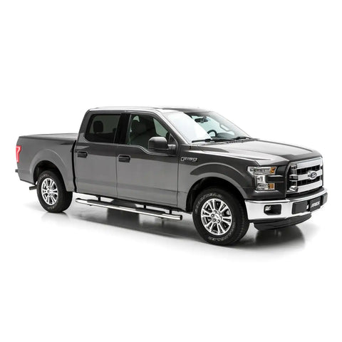 ARIES S223043-2 - 4 Polished Stainless Oval Side Bars, Select Ford F150, F250, F350, F450, F550