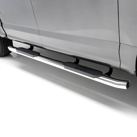 ARIES S223044-2 - 4 Polished Stainless Oval Side Bars, Select Ford F150, F250, F350, F450, F550