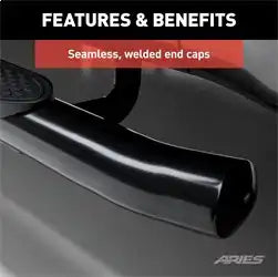 ARIES S224050 - 4-Inch Oval Black Steel Nerf Bars, Fits Select Ford Bronco 4-Door