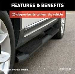 ARIES S224051 - 4 Black Steel Oval Side Bars, Select Chevrolet Colorado, GMC Canyon Crew Cab