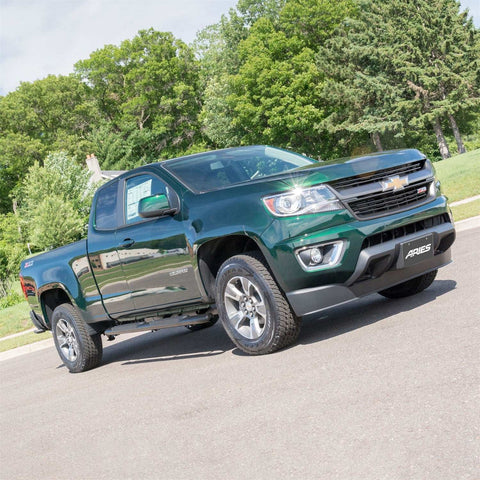 ARIES S224052 - 4 Black Steel Oval Side Bars, Select Chevrolet Colorado, GMC Canyon Extended