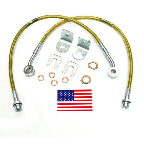 Superlift 91460 Bulletproof Brake Hose - Front 97-05 Wrangler TJ w/ 4-6 Lift